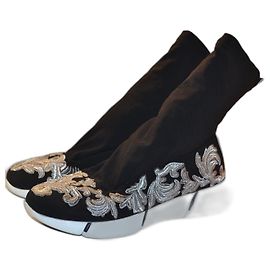 Elena Lachi Baskets en toile Elena Iachi noir argenté 36 IT Noir Argenté