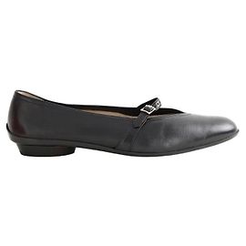 Salvatore Ferragamo Bailarinas de cuero negras Negro