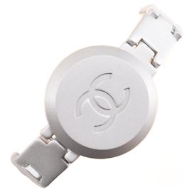 Pulseira Coco Mark da Chanel Prata Metálico