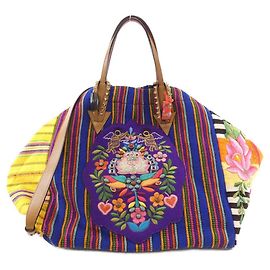 Bolso Mexicaba de Lona Christian Louboutin Multicolor