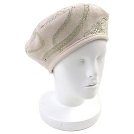 Beret da Série Finesse Saint Honoré da Hermès Marrom Bege