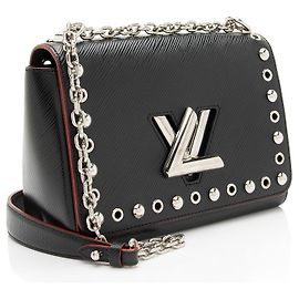 Borsa a Spalla Twist MM in Pelle Epi con Borchie Louis Vuitton Nero