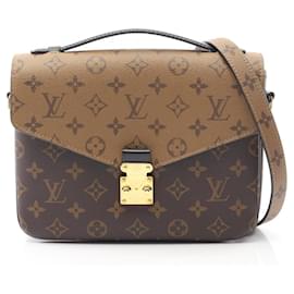 Louis Vuitton-Bolsa de mão Louis Vuitton Metis MM Pochette-Marrom,Preto
