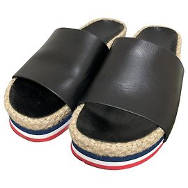 Sandales en cuir Moncler Noir