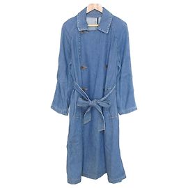 Casaco Trench em Denim CELLULAR DANIELA da Theory luxe Azul Outro