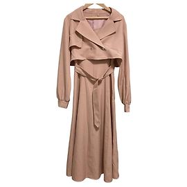 Autre Marque Robe Ensemble de Style Trench Couture Rose