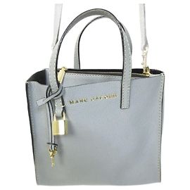 MARC JACOBS The Grind Mini Tote Leder 2-in-1 Tasche Grau