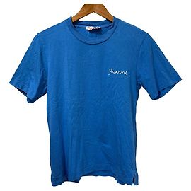 T-shirt a maniche corte con logo Marni ricamato Blu