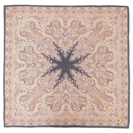 Autre Marque-Etro Paisley Wool Silk Large Stole-Brown,Black