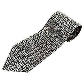 Autre Marque Charvet Silk Tie Black Golden