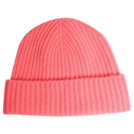 Crimson Rosa gerippte Beanie mit Bündchen Pink