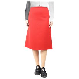Prada Red wool midi skirt - size UK 10 Red