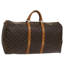 Sac Keepall Louis Vuitton en toile Monogram 60 Marron