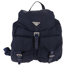 Sac à dos Prada à double poche avant Tessuto moyen Bleu Marine