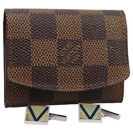 Louis Vuitton Cufflinks Case Damier Brown