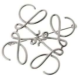 Broche Anagrama LOEWE en Paladio Plata