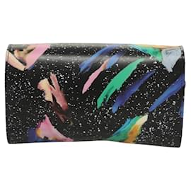 Louis Vuitton-Carteira de Cadeia Twist Louis Vuitton Edição Limitada em Couro Impresso-Preto