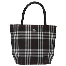Burberry Nova Check Tote Nylon Black