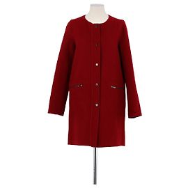 Gerard Darel Abrigo de lana rojo Roja
