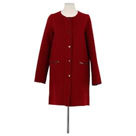 Gerard Darel Red wool coat Red