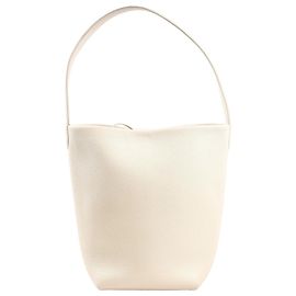 A bolsa de ombro Park Tote Small em couro Ecru da The Row Bege