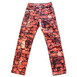 Jean Paul Gaultier Pantalones de ladrillos JPG FW 97 Roja