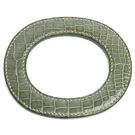 Hermès Isthme Armband oder Anhänger L Grünes Leder Grün