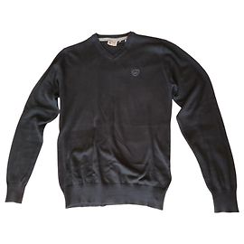 Schott Herrenpullover aus Baumwolle Dunkelblau M Dunkelblau