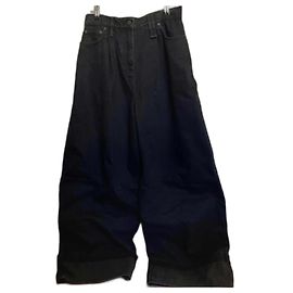 Jeans ancho negro Puddle de Simone Rocha Negro Metálico Hardware de plata
