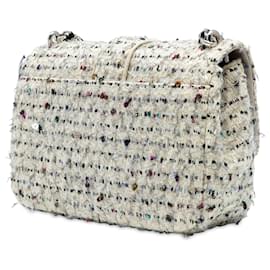 Dior-Dior White Medium Tweed Miss Dior Flap-White