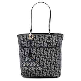 Dior-Dior Black Diorissimo Trotter Canvas Tote-Black