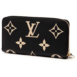 Louis Vuitton-Louis Vuitton Black Monogram Empreinte Giant Bicolor Zippy Long Wallet-Black