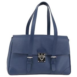 Louis Vuitton Segur Handbag Epi Leather MM Blue