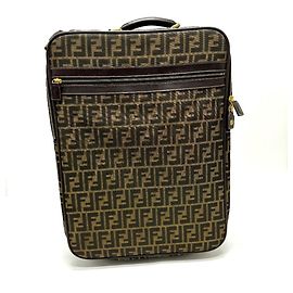 Fendi Zucca Pattern Canvas Attaché Case Brown