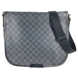 Borsa a tracolla Daniel GM Damier Graphite Louis Vuitton Nero