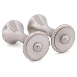 Cartier-BOTÕES DE MANCHETTE CARTIER DIABOLO EM PRATA 925 18.9GR MADRE-PEROLA-Prata