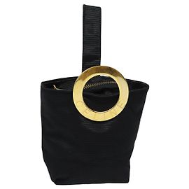 Céline Celine Circle Logo Nylon Noir