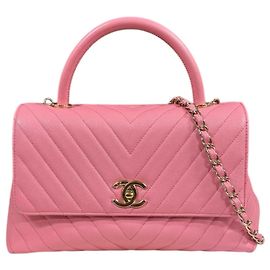 Sac à main Chanel Coco Handle 29 V-Stitch Rose
