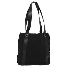 Bulgari Bvlgari B.Zero1 Logomania Bag Canvas with Leather Mini Black