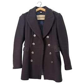 Burberry Brit Burberry wool double breasted coat navy blue Navy blue