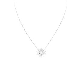 Pendentif Van Cleef & Arpels, "Lotus", or blanc et diamants.  Autre