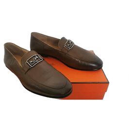 Hermès Tenor Brown Black Dark brown Camel