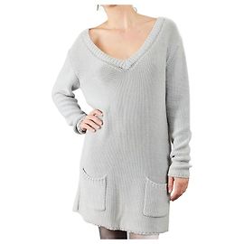 Robe pull Joseph gris coton et cachemire Gris