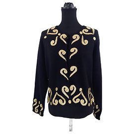 Moschino Cheap And Chic Moschino-Cardigan mit Fragezeichen Schwarz