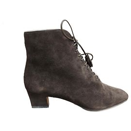 Bottines Salvatore Ferragamo Marron Daim Marron
