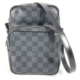 Bolsa transversal Damier Graphite Louis Vuitton Preto Damier ebene