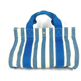 Hermès HERMES Cannes PM Tote Tasche Weiß Blau