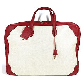 Hermès Bolsa de viagem HERMES Victoria 60 Vermelho Bege