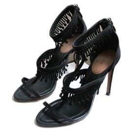 Alaïa escarpins en cuir noir neufs taille 40 Noir