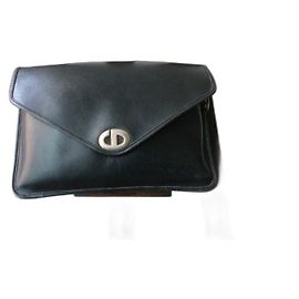 Dior navy blue leather clutch Navy blue